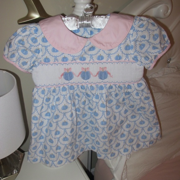 🔴🔴🔴SOLD🔴🔴🔴Shrimp N' Grits holiday Pumpkin Thanksgiving Girls Top Size 5 - Picture 4 of 5